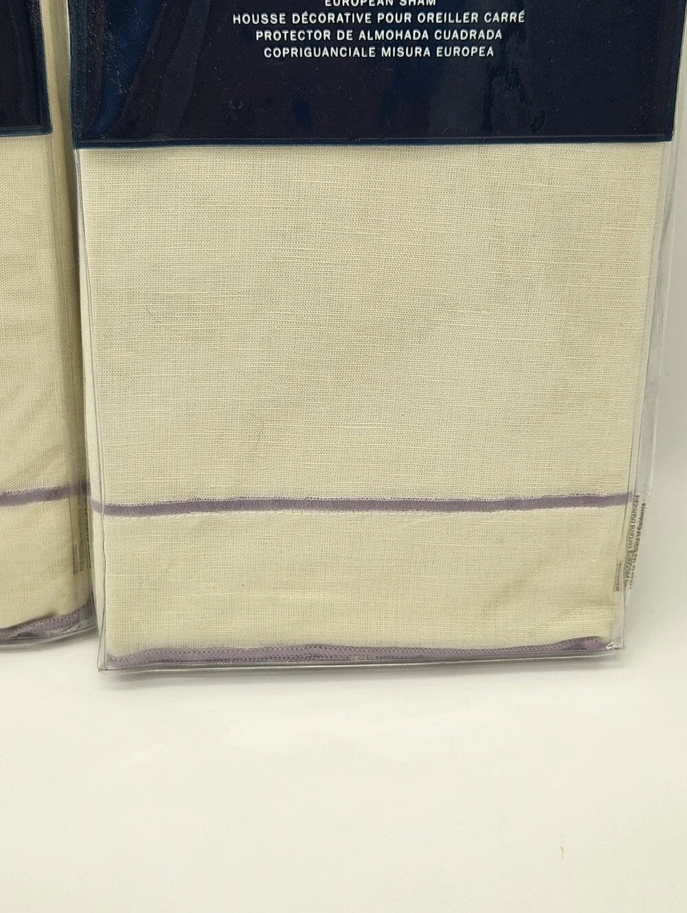 Ralph Lauren Marden Alessandra Euro Shams Set of 2 Cream Linen 26x26 New NWT
